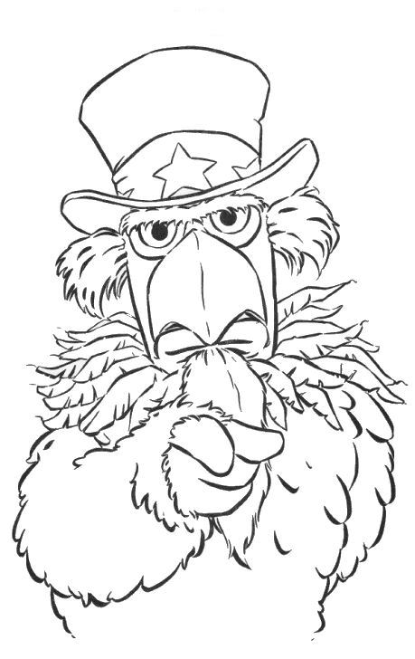 Plansa de colorat cu Muppets 49 44